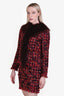 Dolce & Gabbana Burgundy Tweed Dress and Jacket Set Size 42