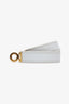 Hermès White Leather Gold Tone Double Tour Kelly Bracelet Size XS