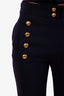 Chloe Navy Blue Buttoned Trousers Size 36