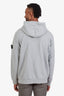 Stone Island Grey Cotton Logo Patch Zip Up Hoodie Estimated Size XL Mens