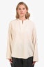 Sofie D'Hoore Cream Wool Long Sleeve Tunic Top Size 40