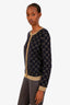 Gucci Black/Gold GG Glitter Rib Cotton Blend Cardigan Size M