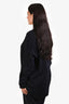 The Row Black Silk Cotton Knit V-Neck Sweater Size L