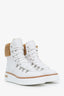 Hermès White Calfskin Woolskin Flocon Ankle Boots Size 39