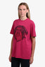 Givenchy Pink Cotton Dog Graphic Crew Neck T-Shirt Size S