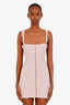 House of CB Pink Ruched Front Closure Mini Dress Size S