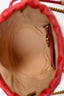 Gucci Red Calfskin Matelasse Mini GG Marmont Bucket Bag