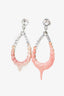 Ottolinger Pink Crystal Embellished Hoop Dipped Earrings