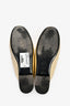 Pre-loved Chanel™ Metallic Gold Leather Padded Chainlock CC Loafers Size 37.5