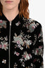 Saint Laurent 2018 Runway Black Velvet Sequin Floral Bomber Jacket Size 36