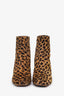 Jimmy Choo Leopard Print Calf Hair Heeled Ankle Boots Size 38.5