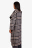 Toteme Grey Check Doublé Wool Coat Size XS