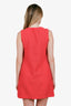 Miu Miu Red Embellished Button Sleeveless Mini Dress Size 40
