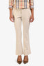 Gucci Beige Flare Logo Pants Size 38