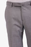 Zenga Grey Wool Straight Leg Pants Size 48 Men's