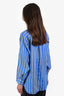 Doen Blue/White Striped Button Down Top Size M