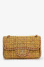 Pre-loved Chanel™ 2010 Yellow St.Tropez Tweed Single Flap Shoulder Bag
