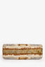 Christian Dior 2015 Brown/Gold Python 'Lady Dior' Top Handle Bag