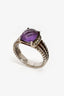 David Yurman Sterling Silver Amethyst Petite Wheaton Ring Size