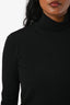 Max Mara Black Knit Long Sleeve Turtleneck Size Small