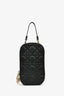 Christian Dior 2024 Black Cannage Leather Call'in Dior Phone Holder