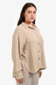 James Perse Cream Wool Oversized Shirt Size 3