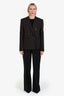 Victoria Beckham Navy Wool Sash Tie Wide Leg Trouser Size 4
