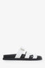 Hermès White Leather Chypre Sandals Size 39 Mens