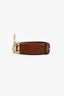 Vivienne Westwood Brown Leather Gold Orb Logo Buckle Belt