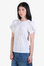 A.L.C. White/Blue Tie Dye 'Kati' Puff Sleeve T-Shirt Size S