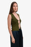Christopher Esber Green Gem Open Front Vest Size S