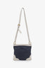 Prada Navy/White Canvas Canapa Logo Crossbody Bag