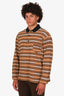 Isabel Marant Orange/Brown Cotton Striped Long Sleeve Polo Shirt Size M Men's