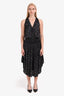 Ulla Johnson Black/Pink Floral Satin Sleeveless Maxi Dress Size 4