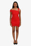 Majorelle Red Sheer Polka Dots 'Audrina' Mini Dress Size XS