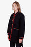 Gucci Black Wool Web Padded Coat Size 40