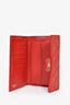Pre-loved Chanel™ 2014 Red Quilted Caviar Leather Long Wallet
