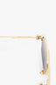 Bottega Veneta Black/Gold Aviator Sunglasses