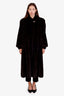 Vintage Dark Ranch Mink Full Length Fur Coat Size 6