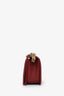 Pre-loved Chanel™ 2018-19 Burgundy Chevron Quilted Leather Medium Boy Bag GHW