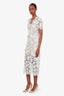 Self-Portrait White Embellished Lace Midi Dress Size 4