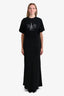 Theory Black Linen Blend 'Fluid' Maxi Skirt Size 4