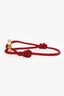 Louis Vuitton 18k Rose Gold Red Silk Cord Empreinte Bracelet