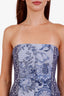 Alice + Olivia Blue Cotton Strapless Mini Dress Size 2