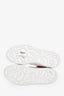 Alexander McQueen White Leather Crystal Embellished Sneakers Size 38