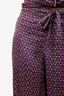 Olivia von Halle Purple Silk Printed Pajama Set Size 4