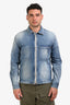 Christian Dior Light Blue Denim Atelier Zip Jacket Size 46 Mens
