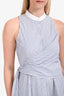 Johnathan Simkhai White/Blue Cotton Striped Dress Estimated Size S