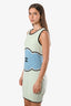Pre-loved Chanel™ 2009C Green/Blue Cashmere CC Mini Dress Size 38