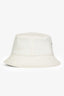 Bottega Veneta White Patterned Buckle Hat Size M